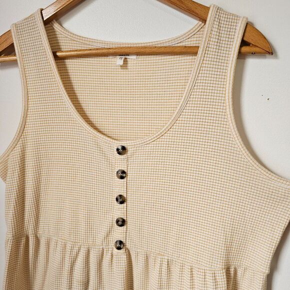 EUC MAURICES TEXTURED STRIPED SCOOP NECK TIERED TANK TOP SIZE L - Picture 6 of 13